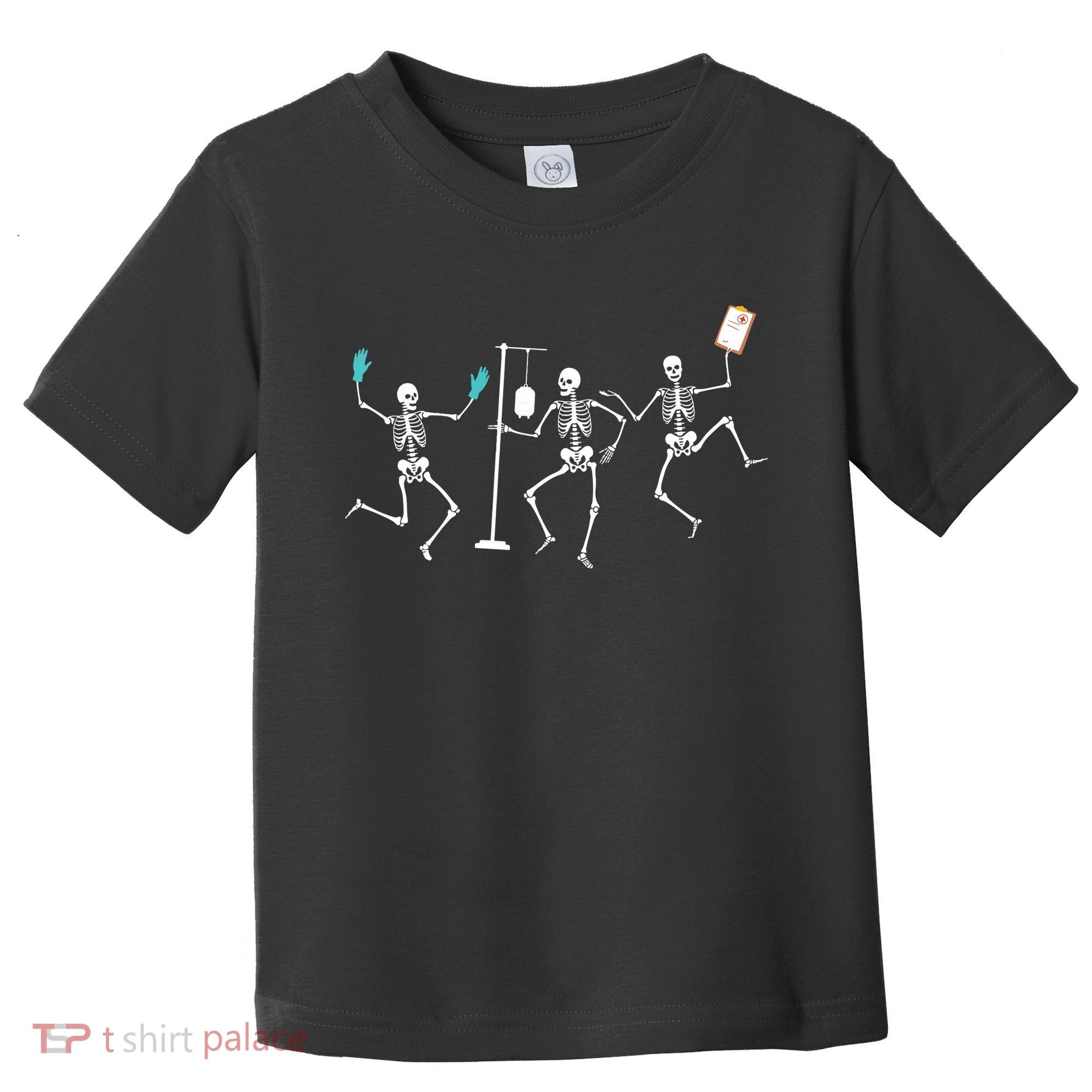 Funny Nurse Skeleton Halloween Healthcare Crew Skeleton Toddler T-Shirt