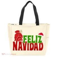 Feliz Navidad Spanish Christmas Tote Bag thumb 0