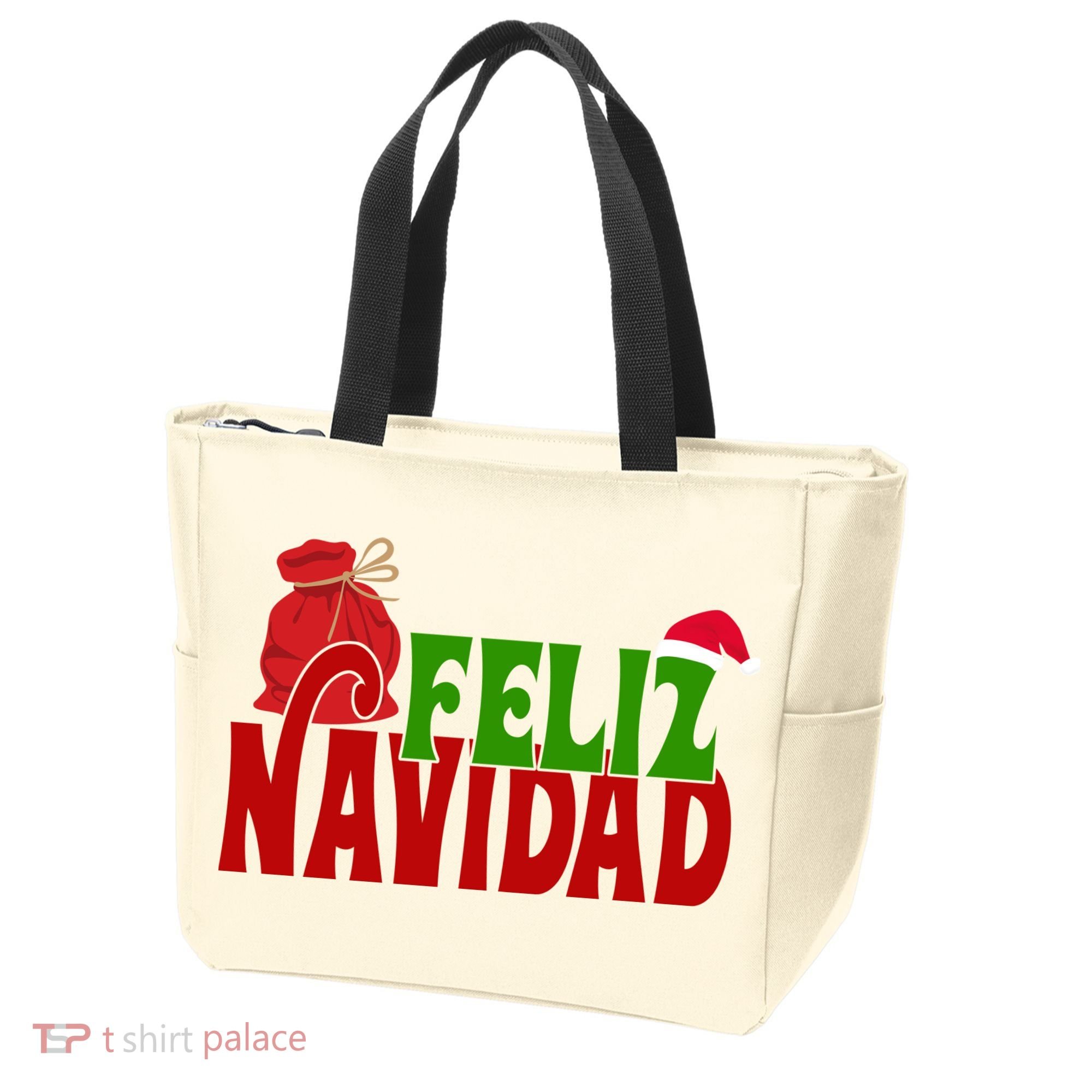 Feliz Navidad Spanish Christmas Tote Bag