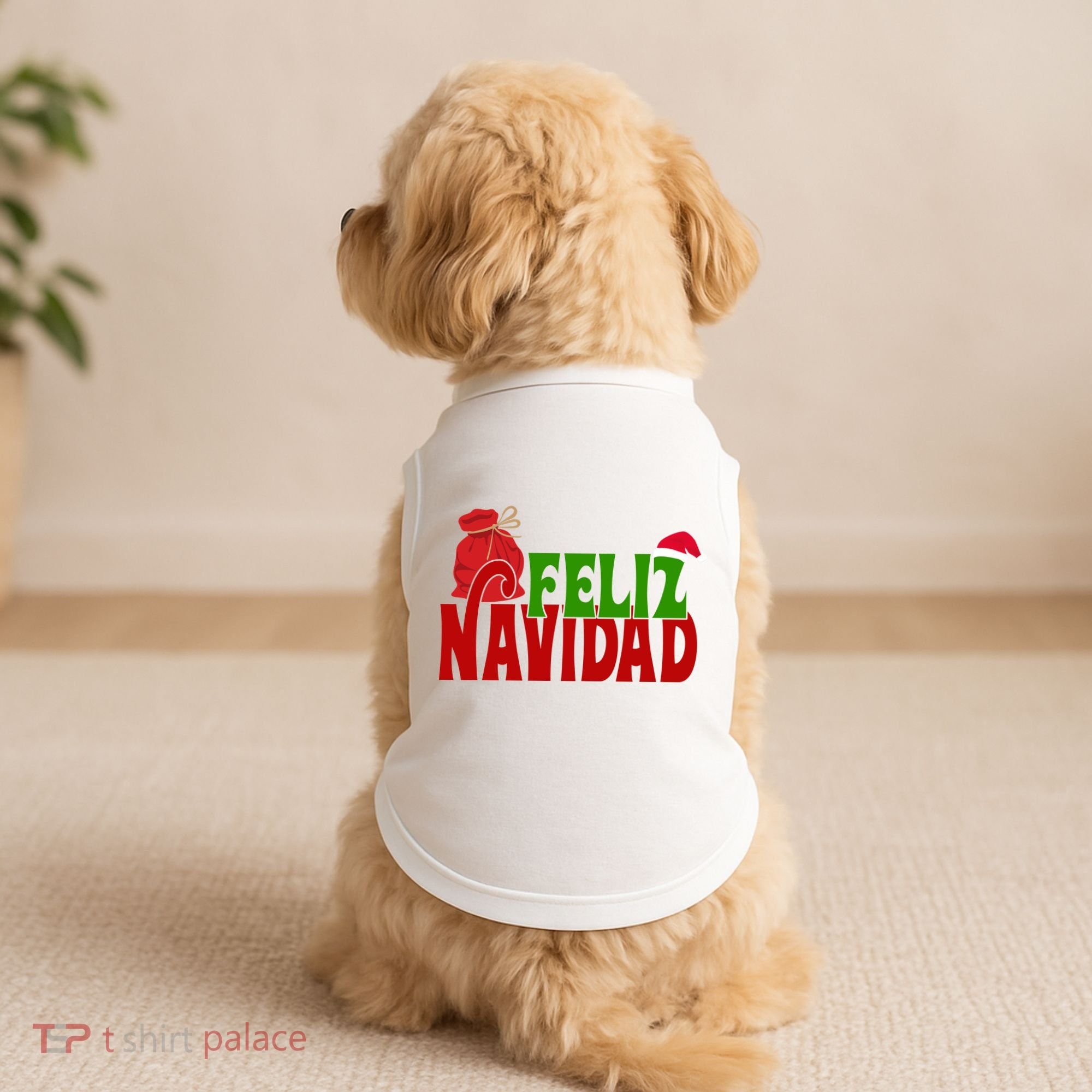 Feliz Navidad Spanish Christmas Doggie Tank
