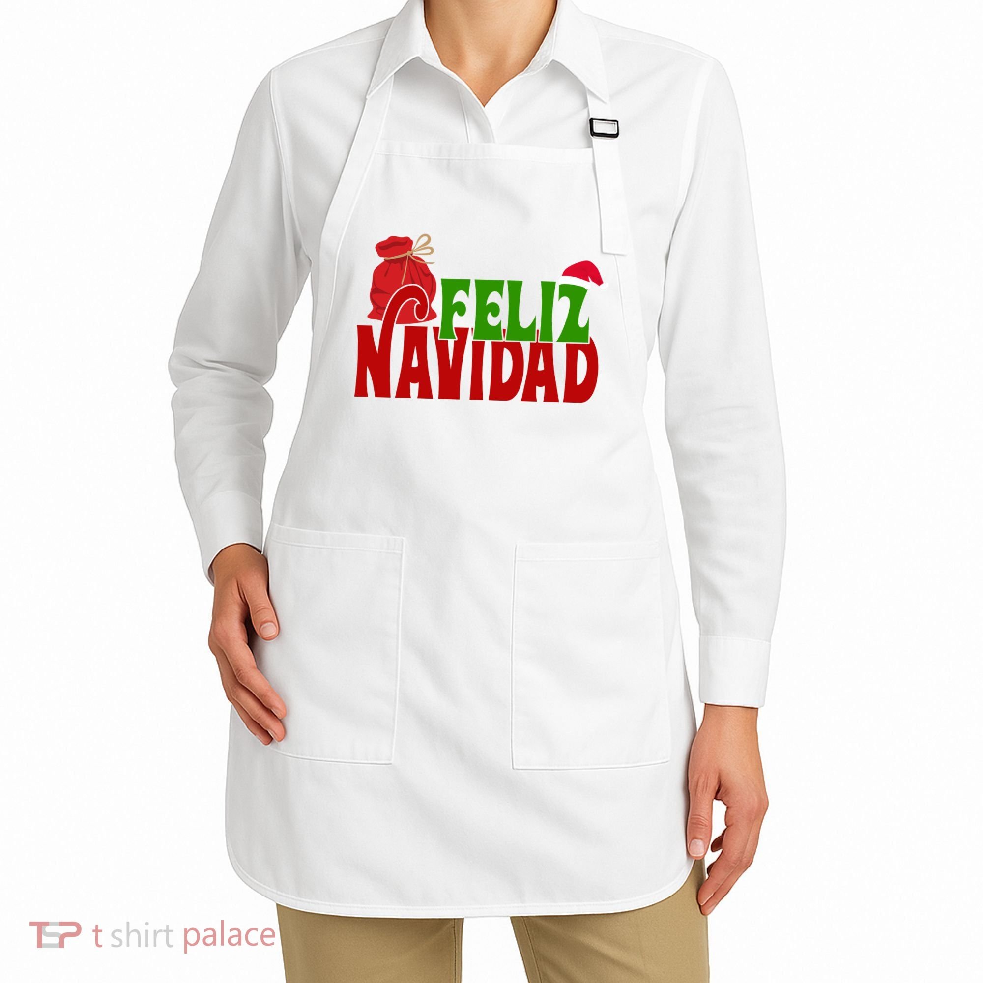 Feliz Navidad Spanish Christmas Apron