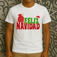 Feliz Navidad Spanish Christmas T-Shirt thumb 3