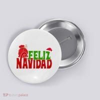 Feliz Navidad Spanish Christmas Button thumb 0