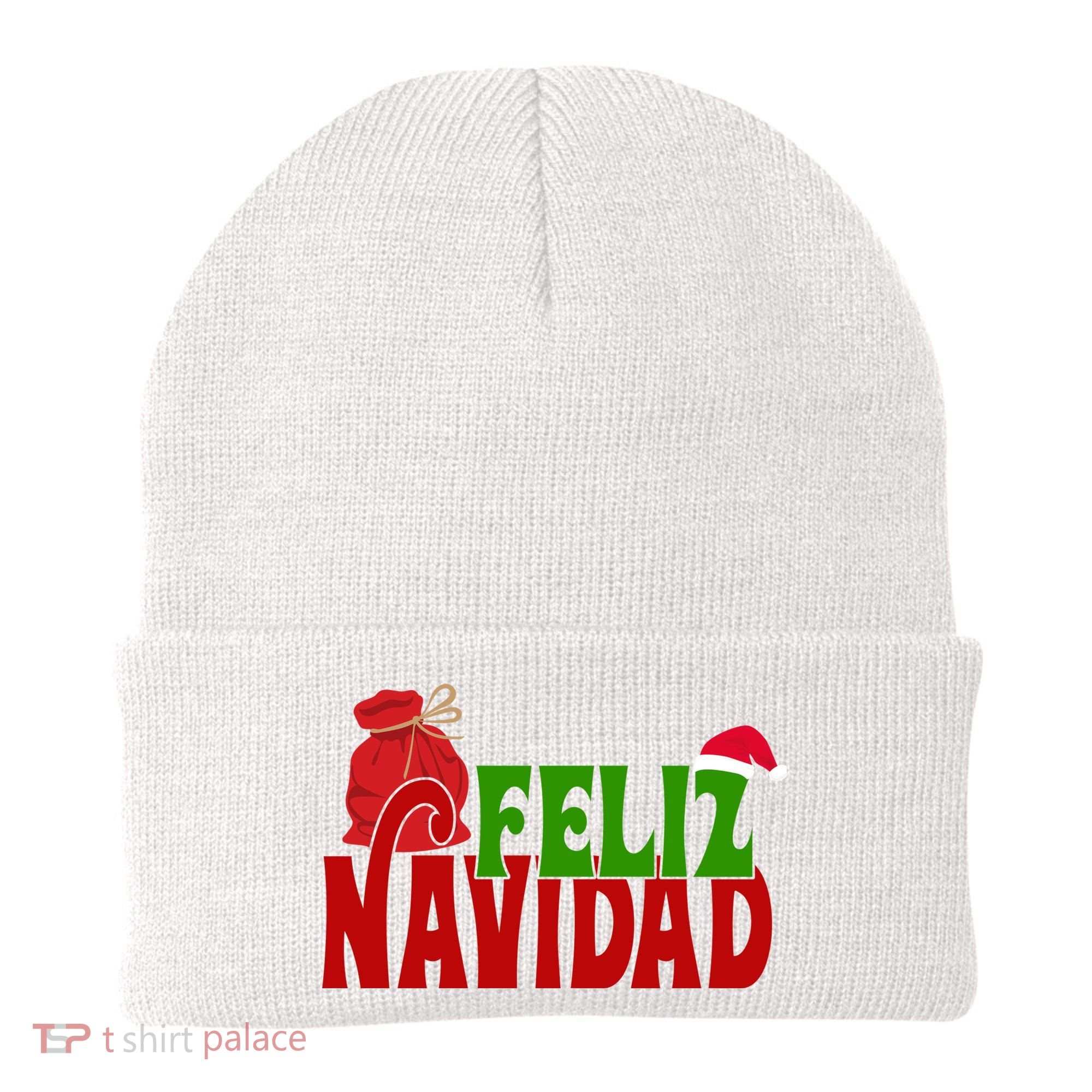 Feliz Navidad Spanish Christmas Beanie