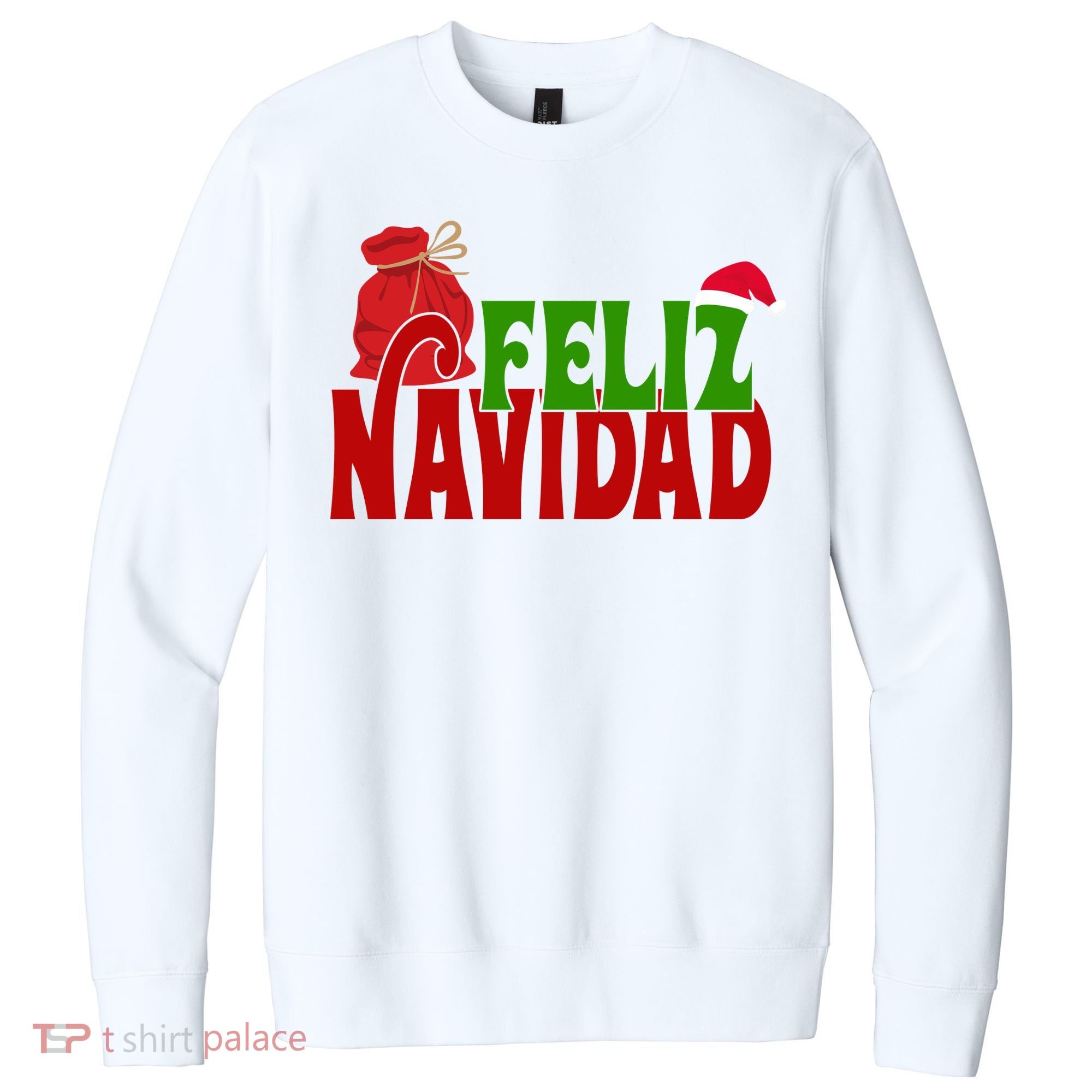 Feliz Navidad Spanish Christmas V.I.T. Fleece Crew Sweatshirt