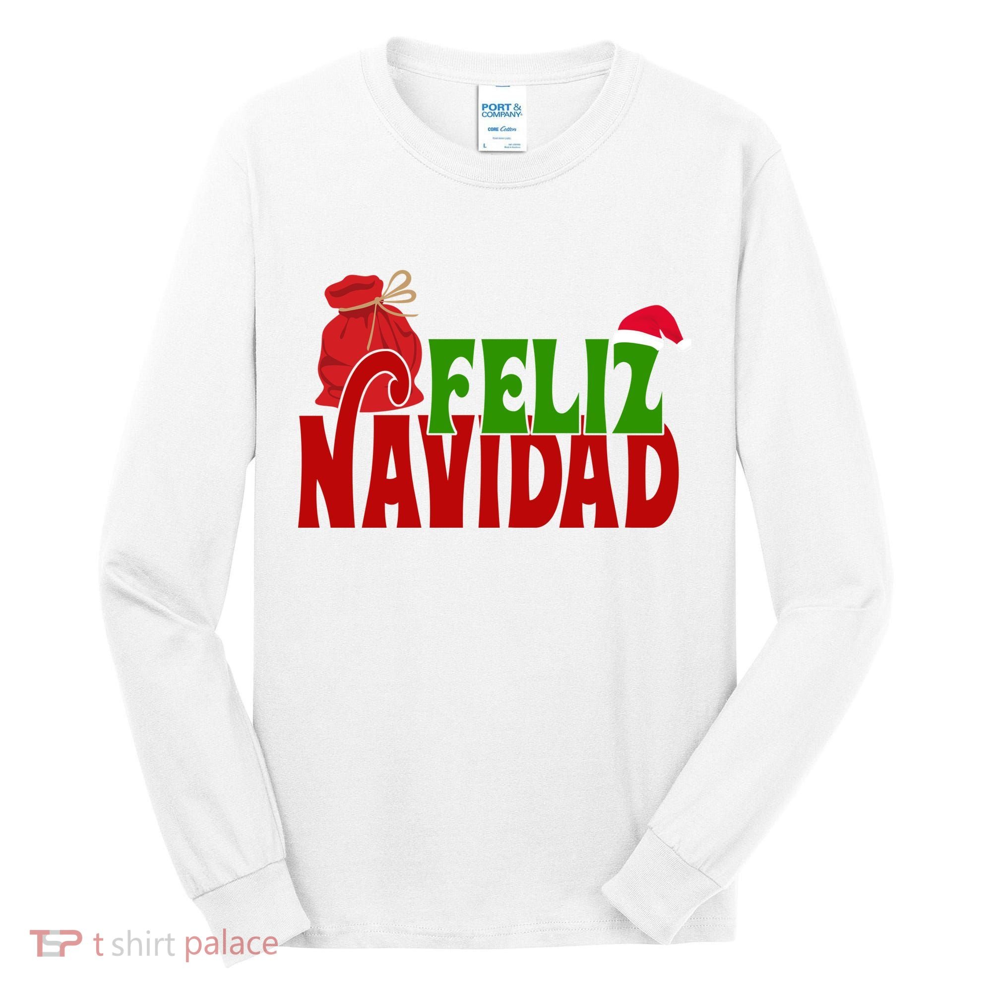 Feliz Navidad Spanish Christmas Tall Long Sleeve Shirt