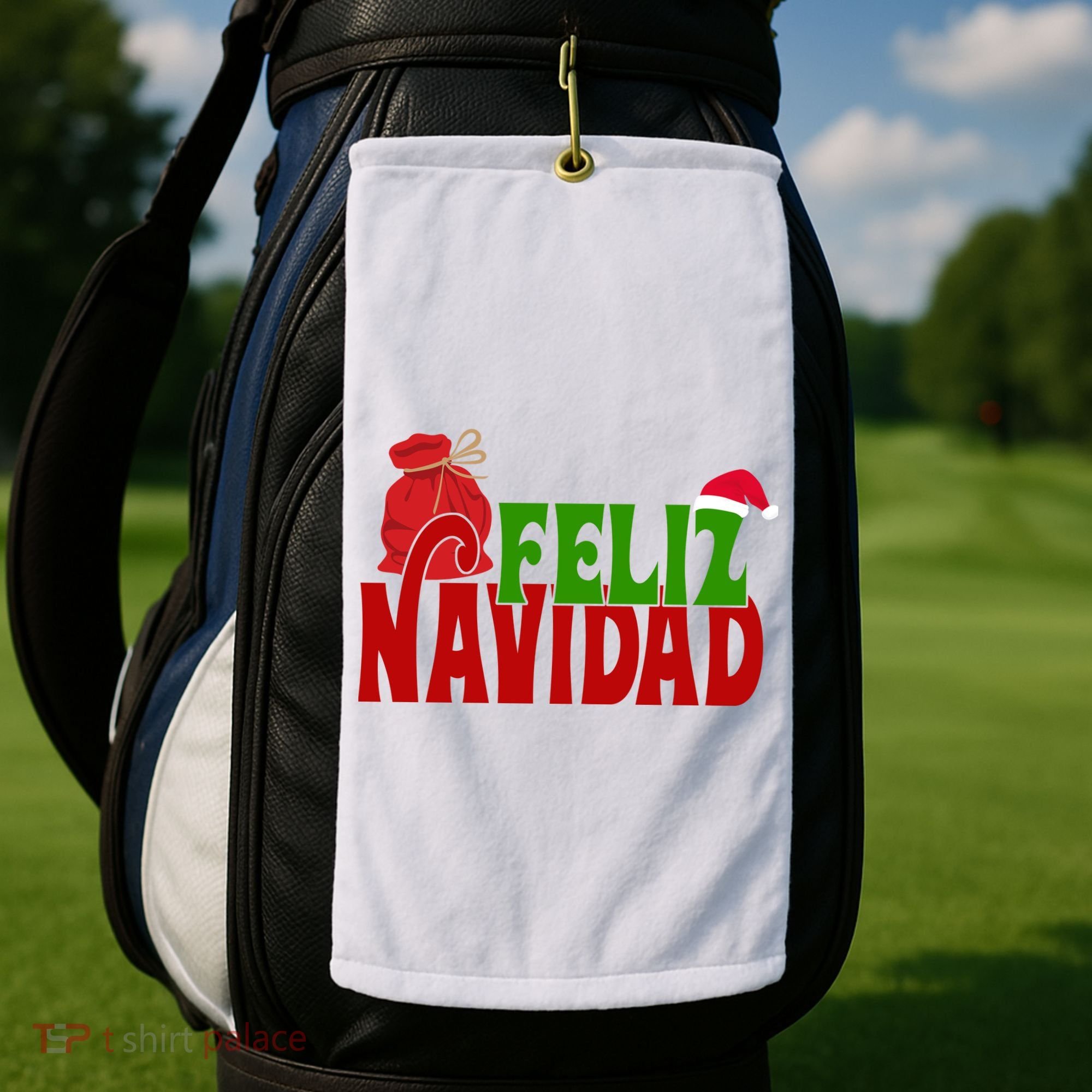 Feliz Navidad Spanish Christmas Golf Towel