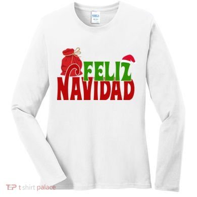 Feliz Navidad Spanish Christmas Women's Long Sleeve Shirt