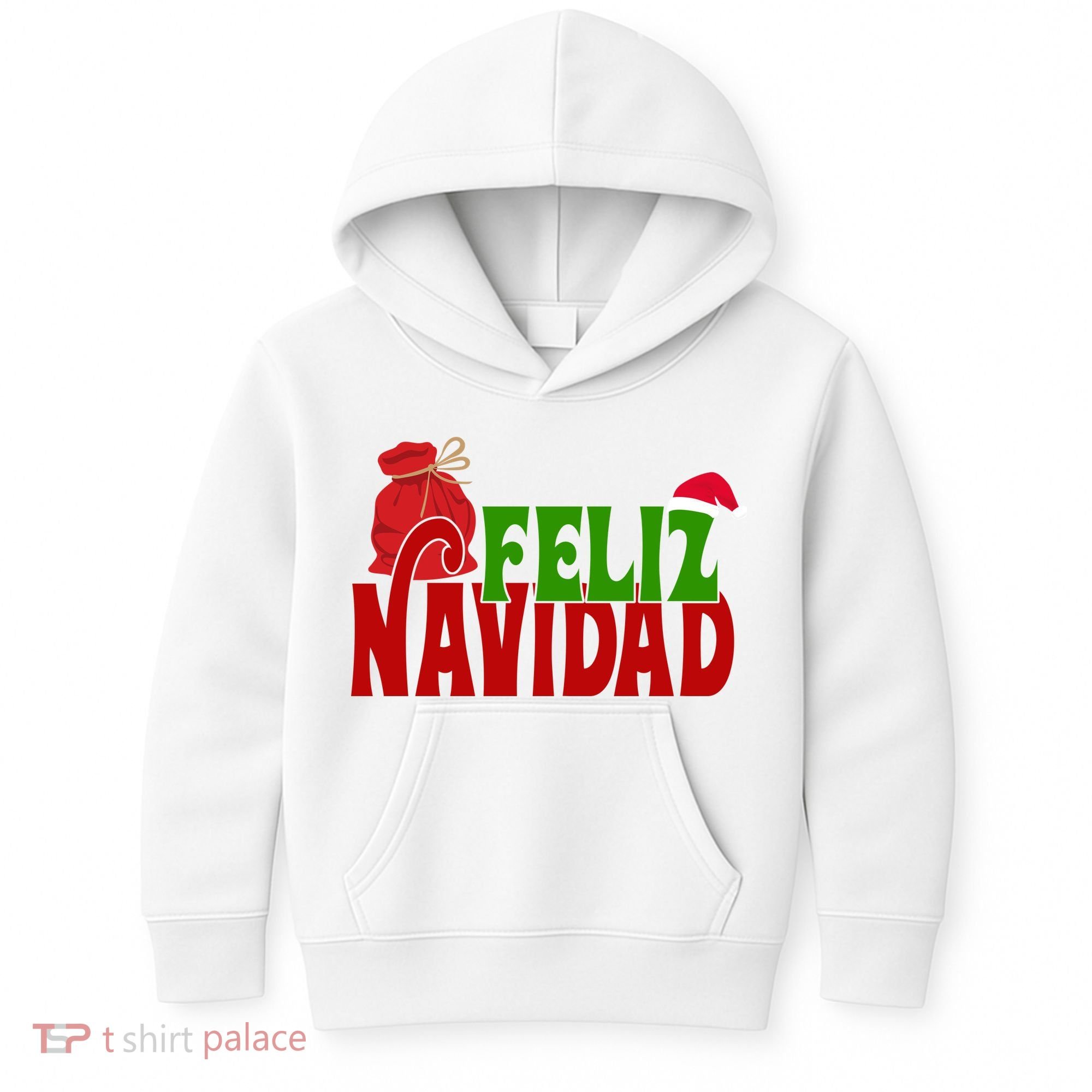 Feliz Navidad Spanish Christmas Kids Hoodie