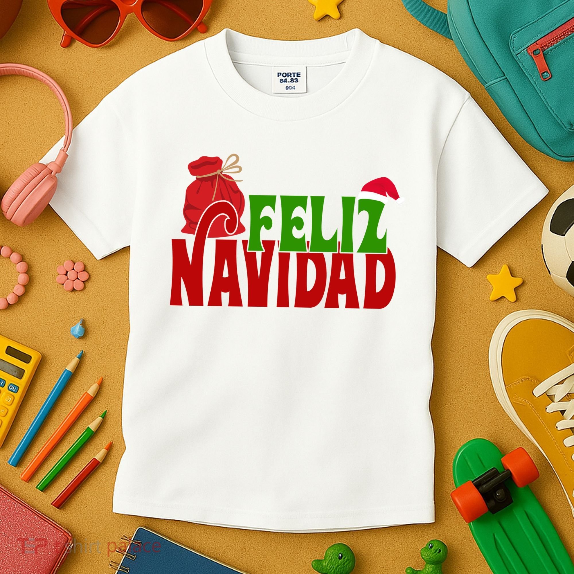 Feliz Navidad Spanish Christmas Kids T-Shirt