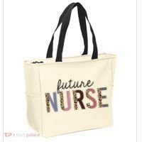 Future Nurse Student Leopard Print Nursing School Meaningful Gift Tote Bag thumb 2