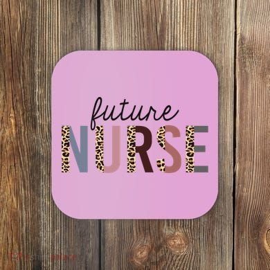 Future Nurse Student Leopard Print Nursing School Meaningful Gift Coaster
