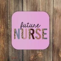 Future Nurse Student Leopard Print Nursing School Meaningful Gift Coaster thumb 0
