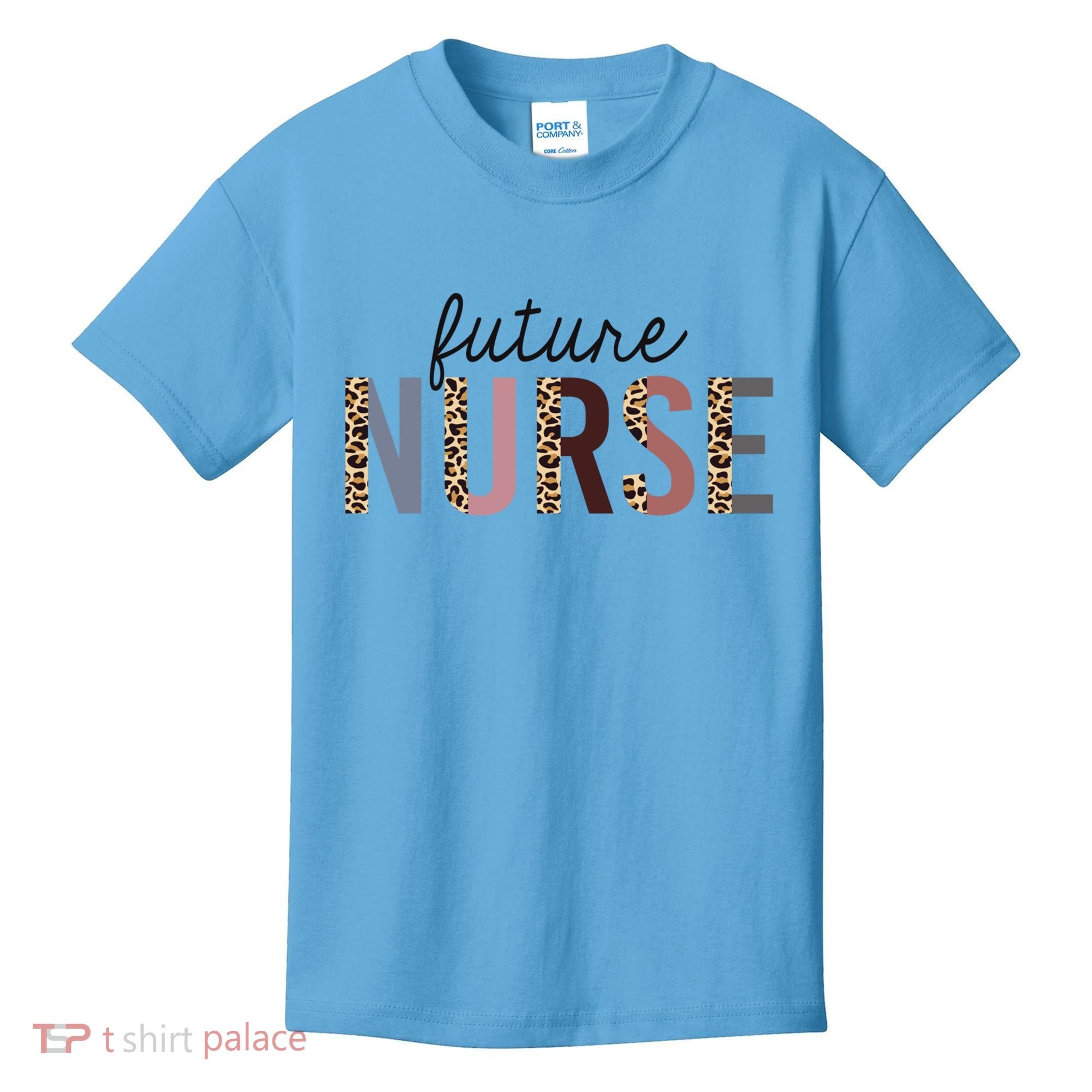 Future Nurse Student Leopard Print Nursing School Meaningful Gift Kids T-Shirt