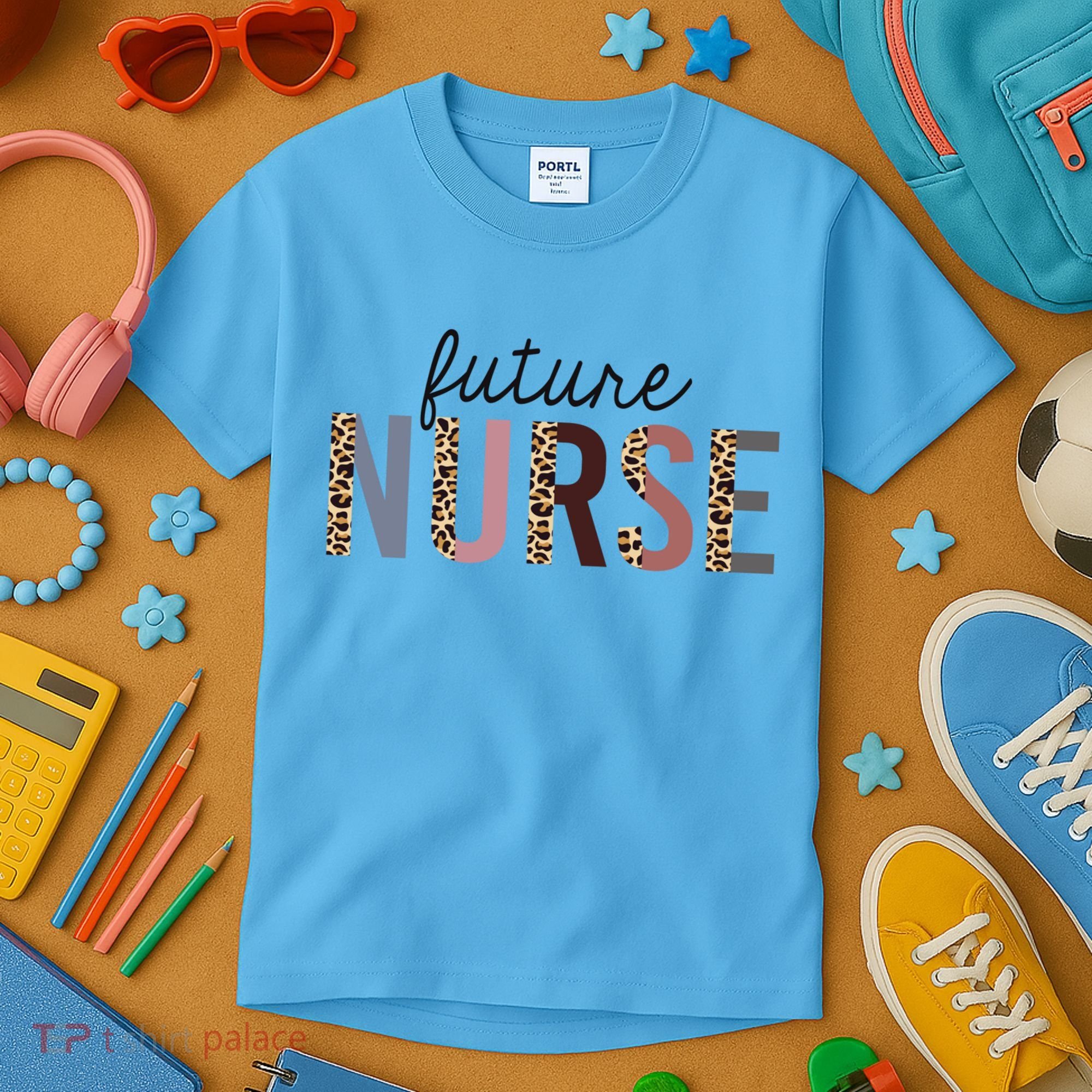 Future Nurse Student Leopard Print Nursing School Meaningful Gift Kids T-Shirt