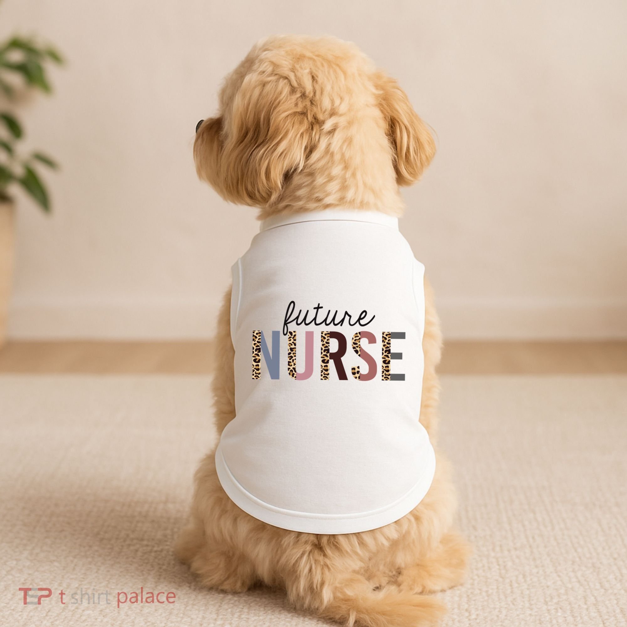 Future Nurse Student Leopard Print Nursing School Meaningful Gift Doggie Tank