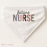 Future Nurse Student Leopard Print Nursing School Meaningful Gift USA-Made Doggie Bandana thumb 0