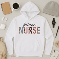 Future Nurse Student Leopard Print Nursing School Meaningful Gift Hoodie thumb 3