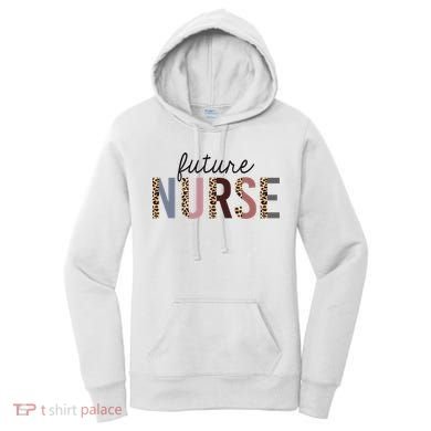Future Nurse Student Leopard Print Nursing School Meaningful Gift Women's Hoodie