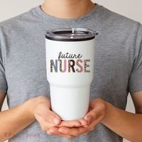 Future Nurse Student Leopard Print Nursing School Meaningful Gift Tumbler thumb 2
