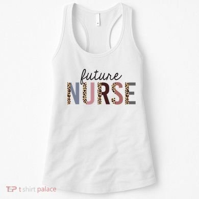 Future Nurse Student Leopard Print Nursing School Meaningful Gift Women's Tank Top