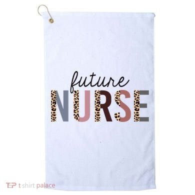 Future Nurse Student Leopard Print Nursing School Meaningful Gift Golf Towel