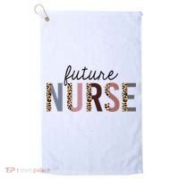 Future Nurse Student Leopard Print Nursing School Meaningful Gift Golf Towel thumb 0
