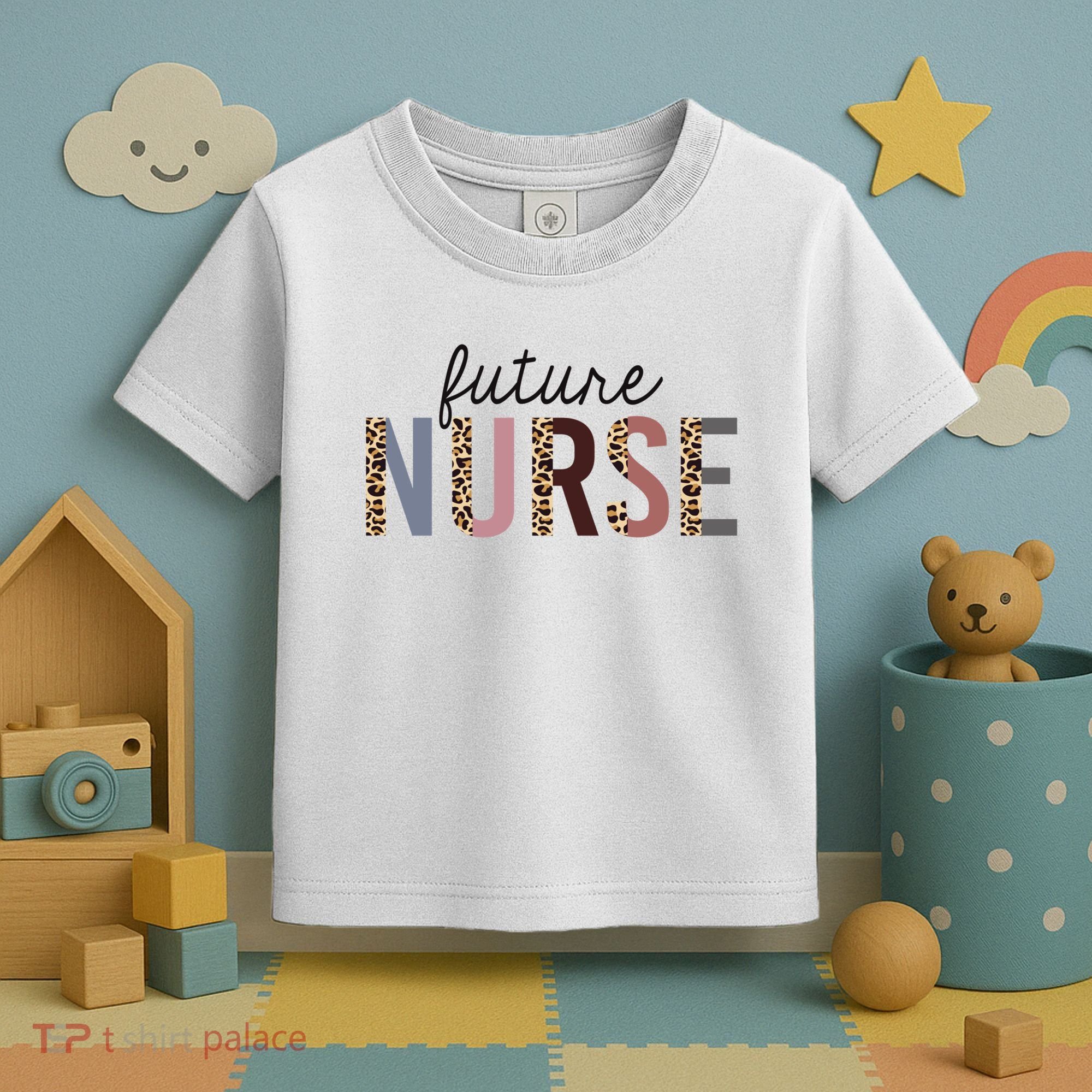 Future Nurse Student Leopard Print Nursing School Meaningful Gift Toddler T-Shirt