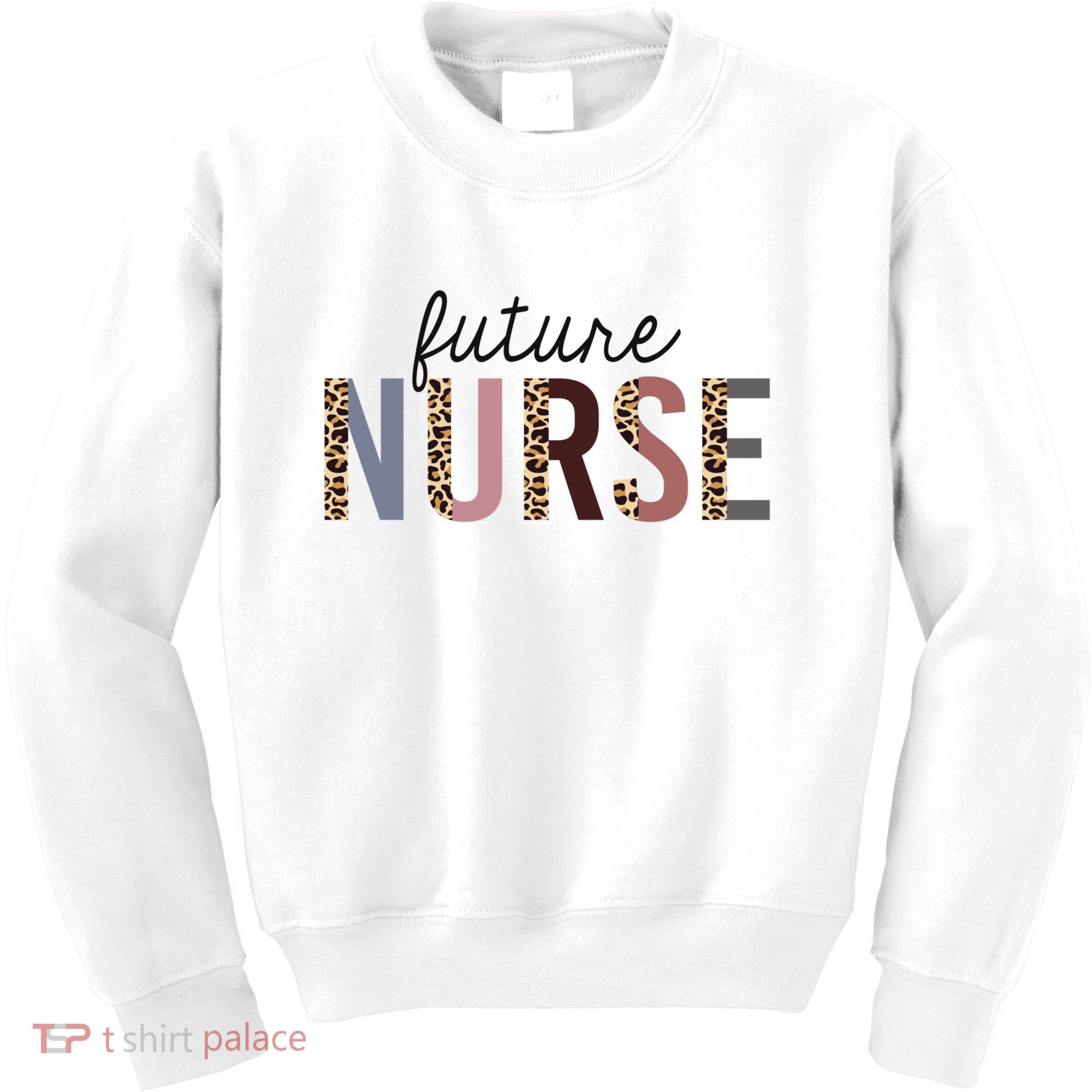 Future Nurse Student Leopard Print Nursing School Meaningful Gift Kids Sweatshirt