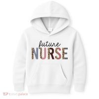 Future Nurse Student Leopard Print Nursing School Meaningful Gift Kids Hoodie thumb 0