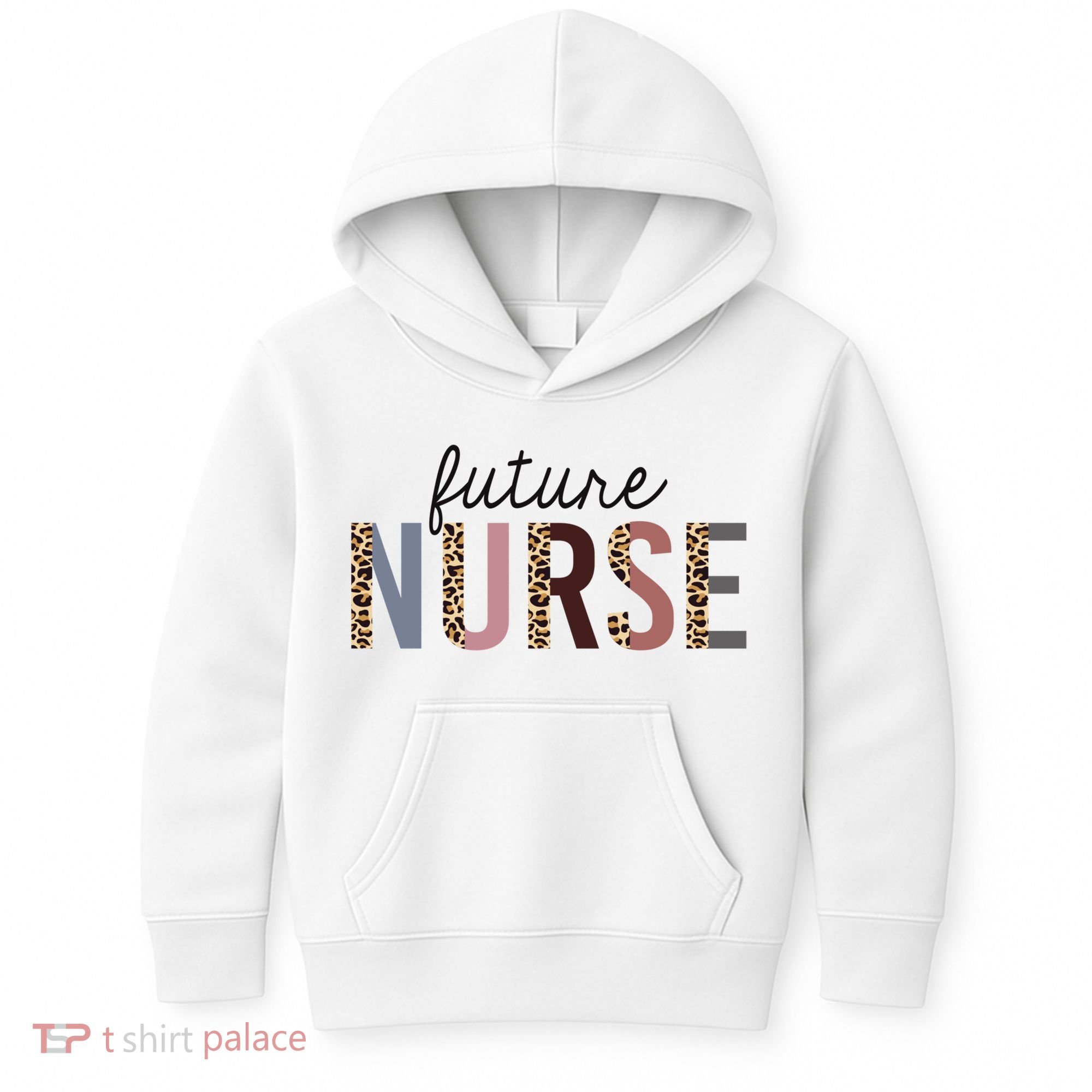 Future Nurse Student Leopard Print Nursing School Meaningful Gift Kids Hoodie