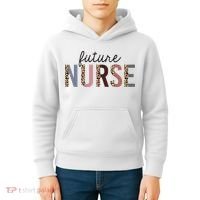 Future Nurse Student Leopard Print Nursing School Meaningful Gift Kids Hoodie thumb 4