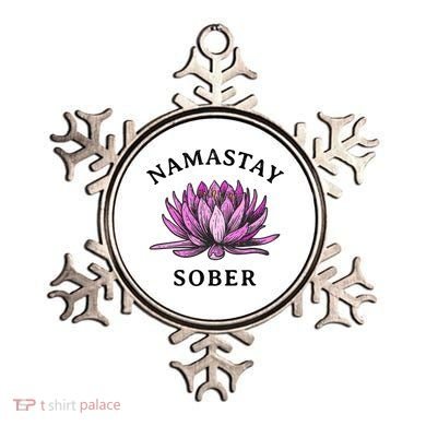 Funny Namastay Sober Na Aa 12 Step Recovery Funny Gift Ornament