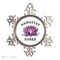 Funny Namastay Sober Na Aa 12 Step Recovery Funny Gift Ornament thumb 0