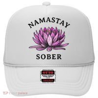 Funny Namastay Sober Na Aa 12 Step Recovery Funny Gift Hat thumb 0