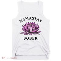 Funny Namastay Sober Na Aa 12 Step Recovery Funny Gift Tank Top thumb 0