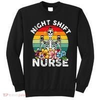 Funny Night Shift Nurse Skeleton Night Shift Nurse Sweatshirt thumb 0