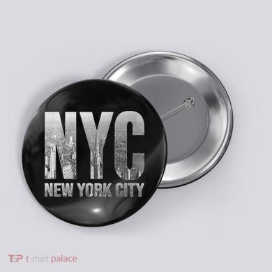 Funny Nyc Skylines New York City That Never Sleeps Gift Button
