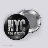 Funny Nyc Skylines New York City That Never Sleeps Gift Button thumb 0