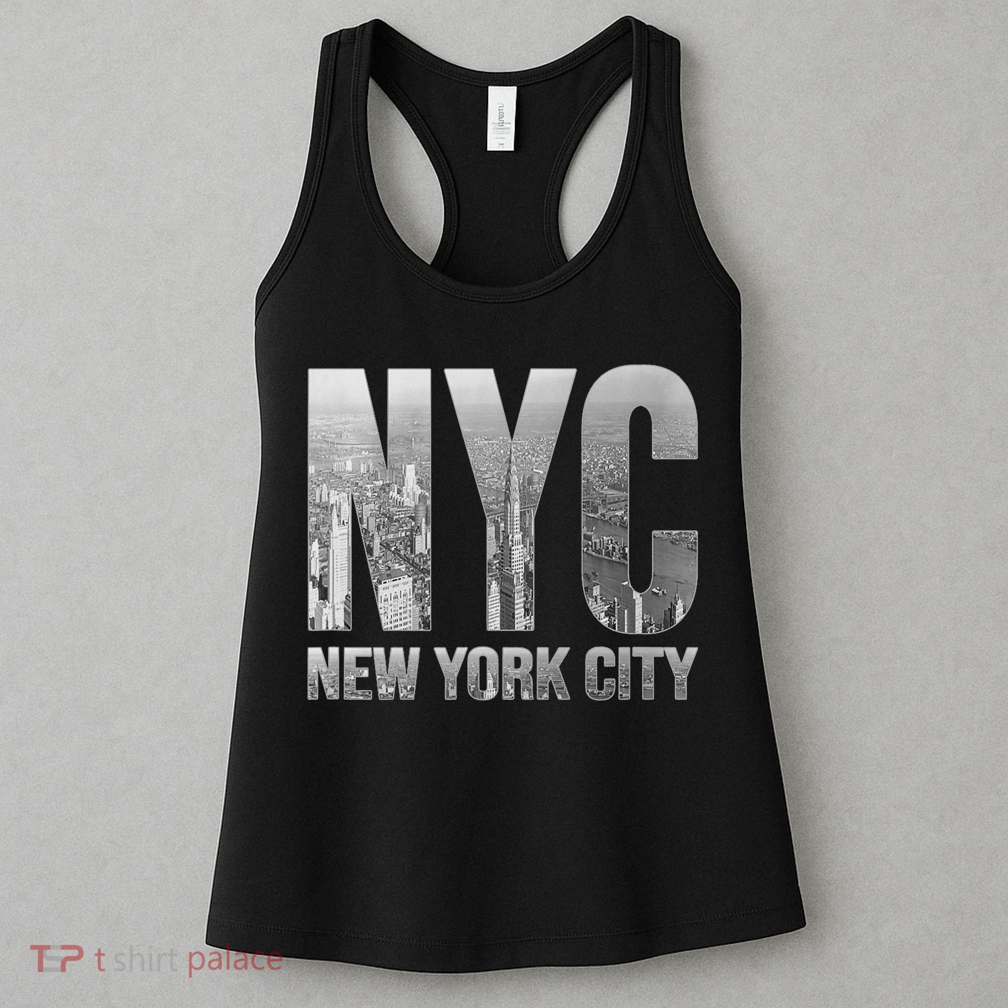 Funny Nyc Skylines New York City That Never Sleeps Gift Women's Tank Top