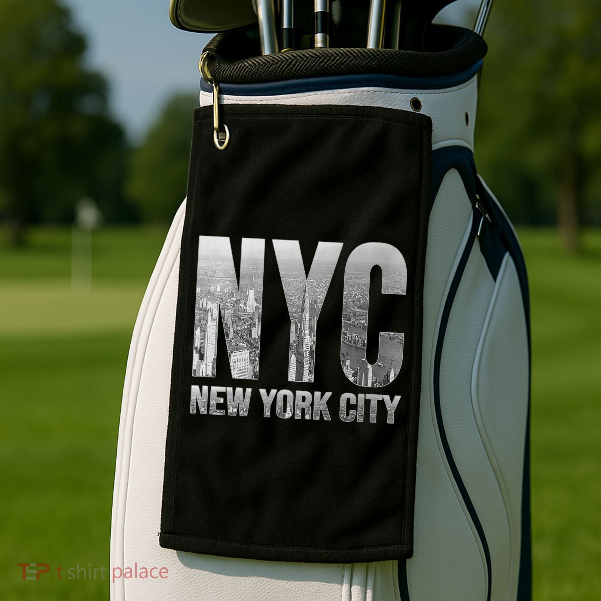 Funny Nyc Skylines New York City That Never Sleeps Gift Golf Towel