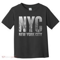 Funny Nyc Skylines New York City That Never Sleeps Gift Toddler T-Shirt thumb 0