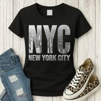 Funny Nyc Skylines New York City That Never Sleeps Gift Women's T-Shirt thumb 3
