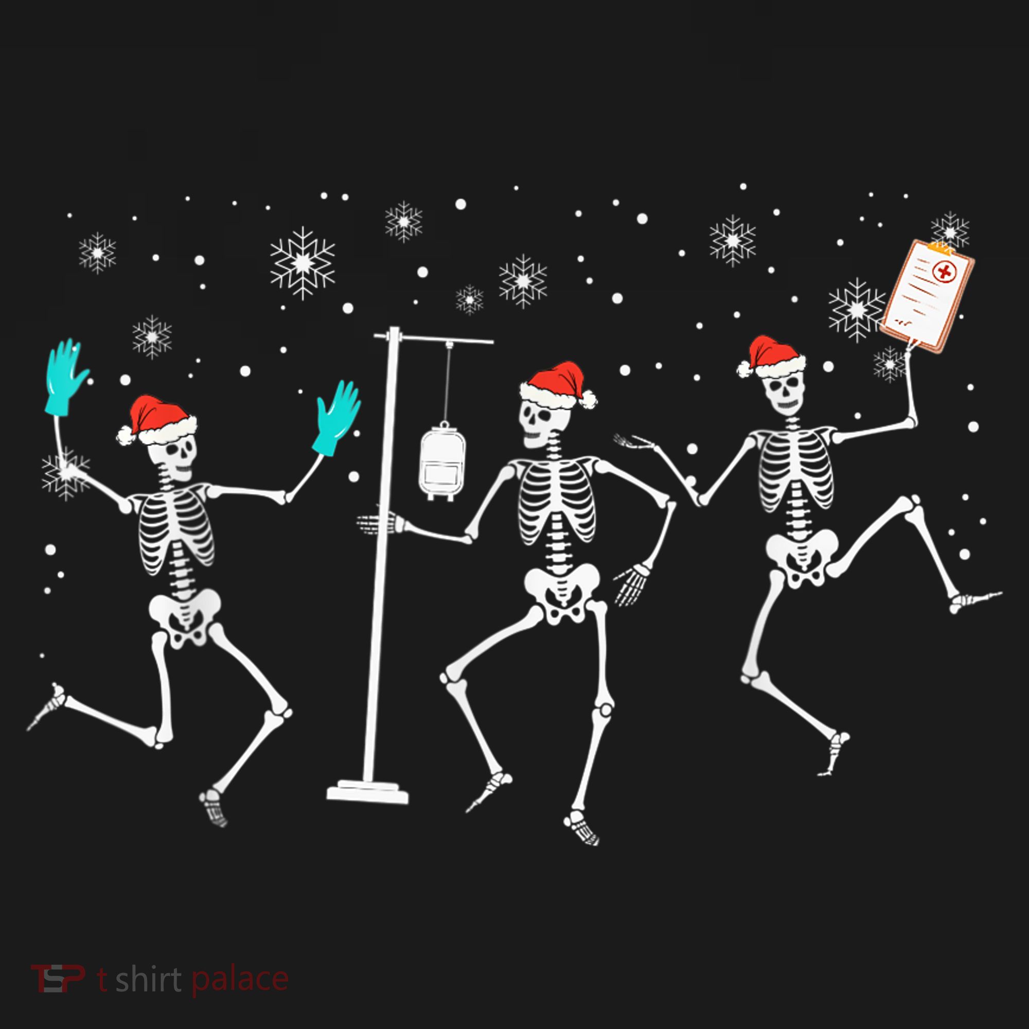 Funny Nurse Skeleton Christmas healthcare Crew Santa Mousepad