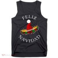 Feliz Navidad Santa Hat Sombrero Funny Christmas In Mexico Tank Top thumb 0