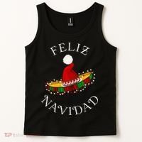 Feliz Navidad Santa Hat Sombrero Funny Christmas In Mexico Tank Top thumb 2