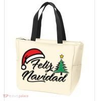 Feliz Navidad Spanish Christmas Santa Hat Merry Christmas Tote Bag thumb 3