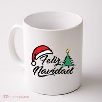 Feliz Navidad Spanish Christmas Santa Hat Merry Christmas Coffee Mug thumb 0