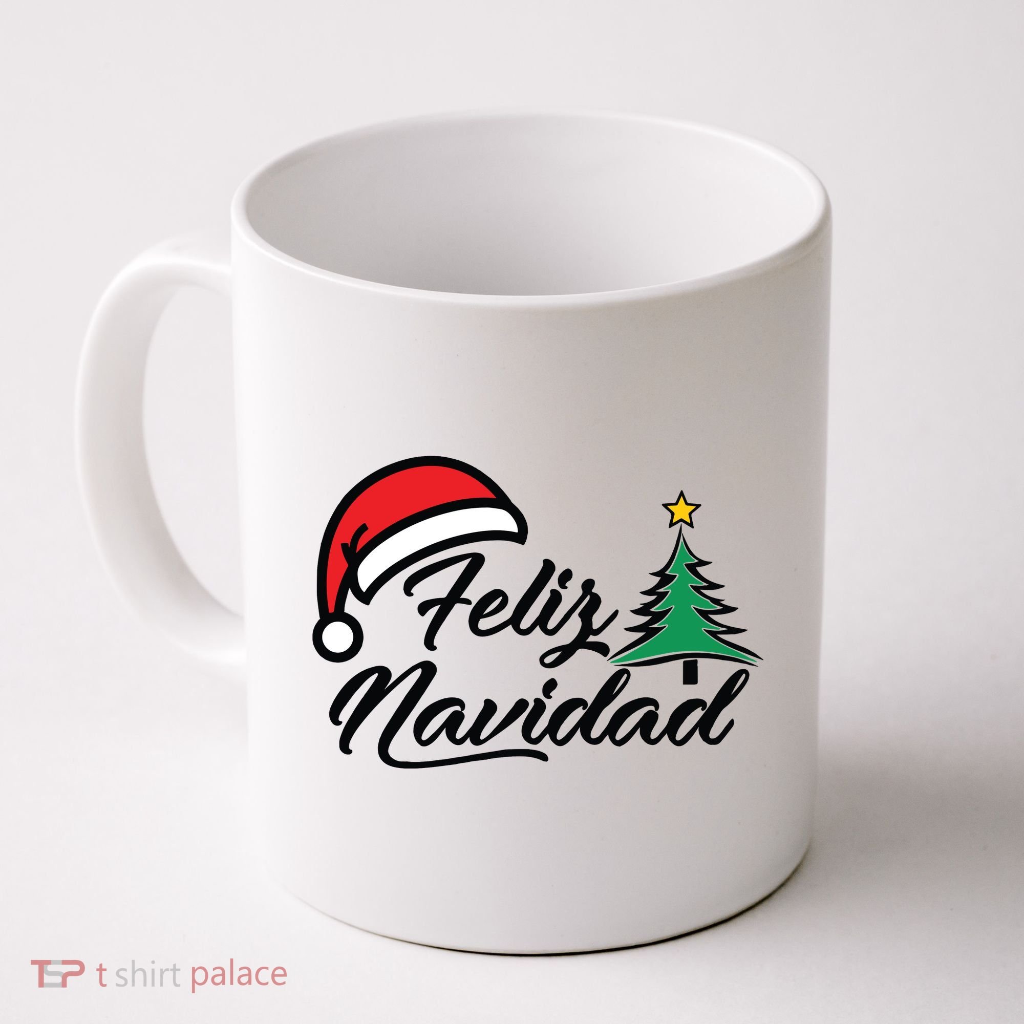 Feliz Navidad Spanish Christmas Santa Hat Merry Christmas Coffee Mug