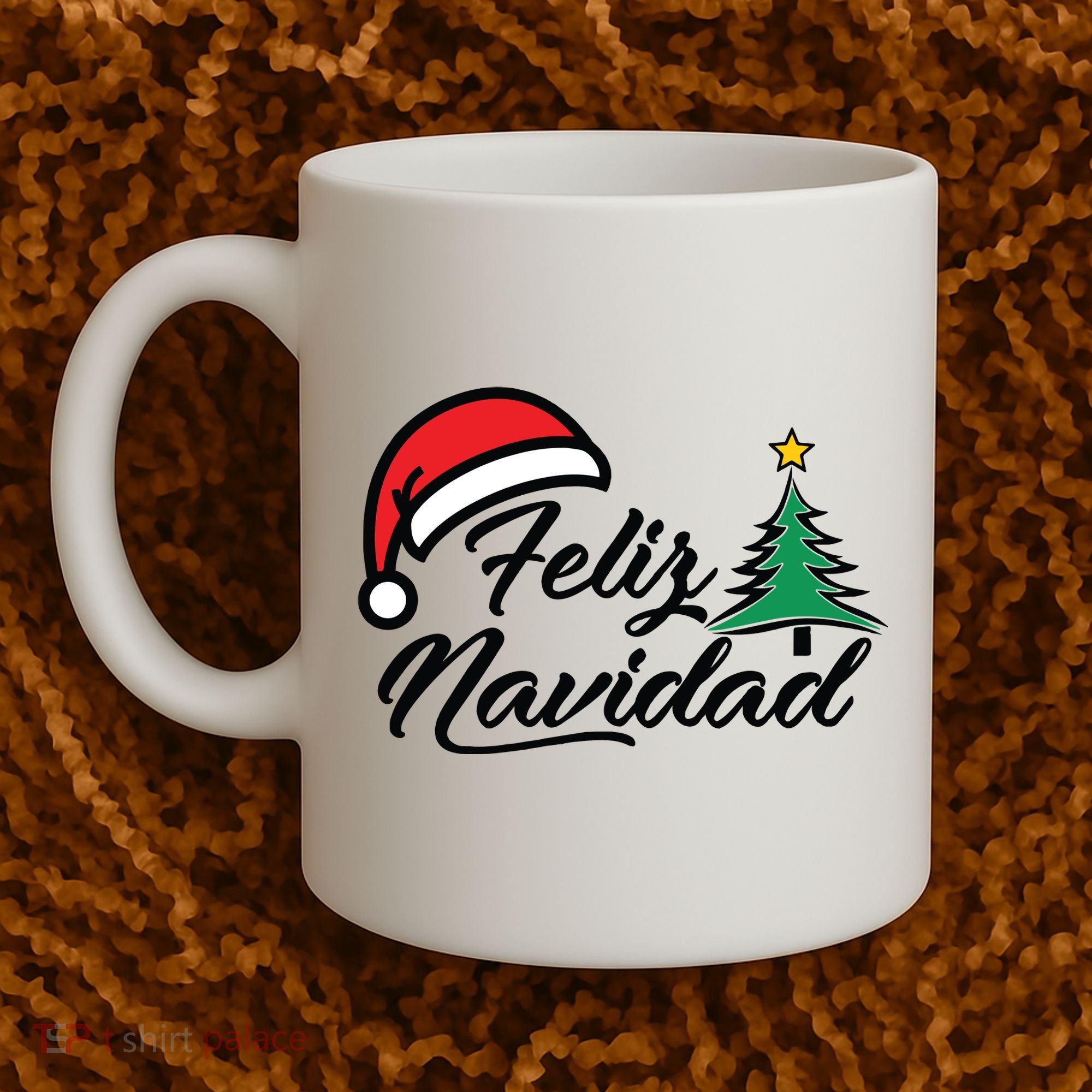 Feliz Navidad Spanish Christmas Santa Hat Merry Christmas Coffee Mug